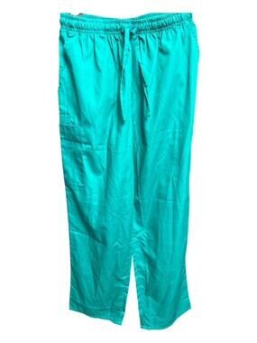 Elite Medical Scrubs Pants Teal Green size Medium Women 5 Pockets